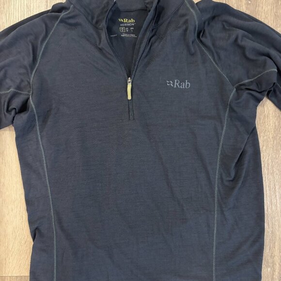 Rab Merino+ 120 Long Sleeve ½ Zip Base Layer, Grey (Men M) - Picture 2 of 5